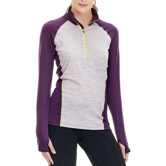 Women’s Icebreaker Comet long sleeve half zip performance merino wool top xs - Picture 2 of 8